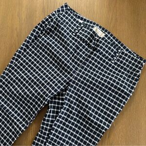 LOFT Checked Navy and White Trousers